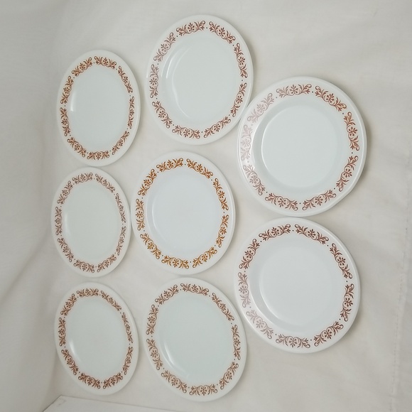 Pyrex Copper Filigree Bread & Butter Plates - Picture 2 of 12